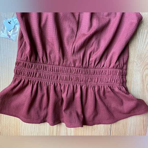 Nine West‎ Marsala Halter Peplum Top - Picture 4 of 10